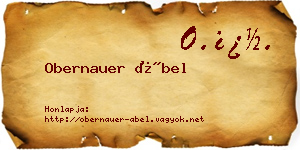 Obernauer Ábel névjegykártya