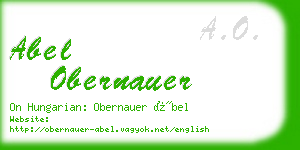 abel obernauer business card